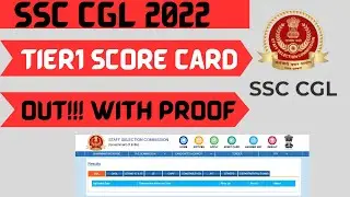 SSC CGL 2022 Tier 1 Marks Out!! with proof in the video!!!!