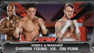 2013 June 24 - WWE RAW - Darren Young vs. CM Punk - WWE 2K15