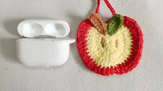 How to Crochet an Apple Pouch for Airpods and Little Treasures | Step by Step Guide