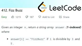 Fizz Buzz Solution Explained (LeetCode 412) - C++