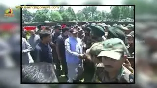PM Narendra Modi meets soldiers at Badami Bagh Cantt