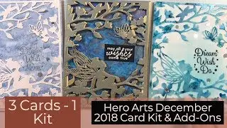 Hero Arts | My Monthly Hero | December 2018 Card Kit & Add-Ons / 3 Cards