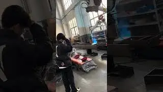 Ground rail robot teaching-free programming-free welding H-shaped steel structural parts