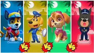 Sheriff Labrador vs Paw Patrol 🆚 Tiles Hop EDM Rush | Who Wins? 🎮