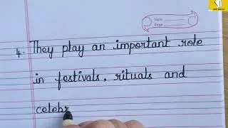 10 Lines on Folk Arts in Indian Culture / Cursive Handwriting / Handwriting Practice / English #424