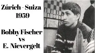 Bobby Fischer, super genio; avasallo a Erwin Nievergelt en Z&uacute;rich - Suiza 1959. Bella partida.