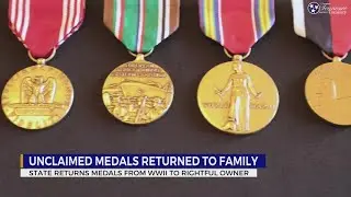 Missing WWII medals returned to soldier&rsquo;s family after they were discovered in an abandoned safe-dep