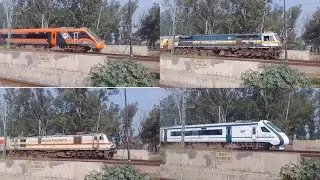 Happy New Year Special High Speed Train Crossing At Rajpura Junction Outer Like Vande Bharat #train 
