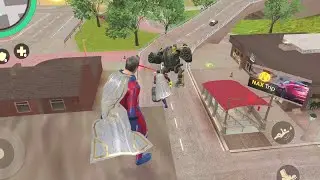 Rope Hero: Vice Town (Superhero on Building) Superhero Laser Gunner [BD100 Robot Machine] - HD