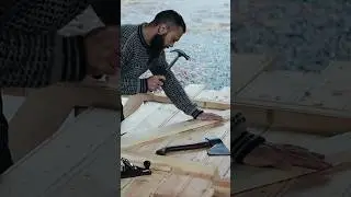 Building a wooden door 🪵 #woodworking
