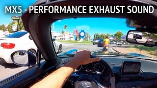 Mazda MX5 Miata Performance Exhaust Sound - Slow POV Drive Albufeira Portugal