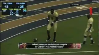 LeBron James &  kevin Durant Play Flag Football!.