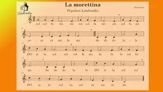 La morettina -  per flauto - video spartito con nomi delle note