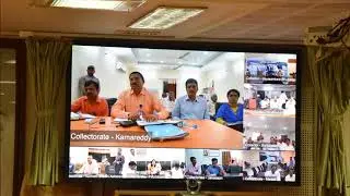 S K Joshi video conference with the District Collectors about fourth phase of Haritha Haram