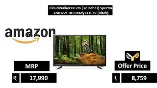 CloudWalker 80 cm (32 inches) Spectra 32AH22T HD Ready LED TV (Black)