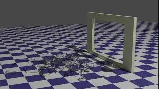 Blender Glass breaking test