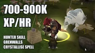 Runescape! Crystallise at Grenwalls 700-900K Hunter XP/HR