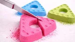 Beautiful triangle shape asmr sand cutting satisfying material.#asmr 