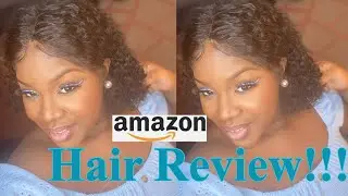 Affordable Brazilian Virgin Hair On Amazon Curly Bob| Khayiyyah Hair