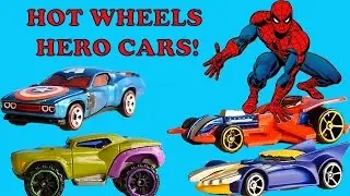 MARVEL HEROES CARS! 5 NEW HOT WHEELS!  SPIDER-MAN, HULK, IRON MAN, CAPTAIN AMERICAN, WOLVERINE!