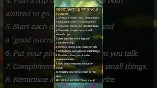 Reconnecting with Your Spouse #Marriage #love #Mindfulness #InnerPeace #Wisdom #PersonalGrowth