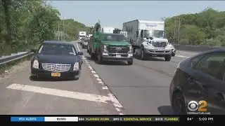 Tire Flies Off Car On LIE, Hits Car In Opposite Lane