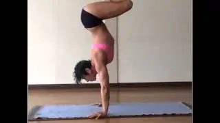 Ashtanga jump back into handstand and chaturanga