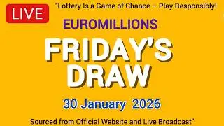The National Lottery Euromillions Draw Live results from Friday 30 Jan 2026 | Euro Millions