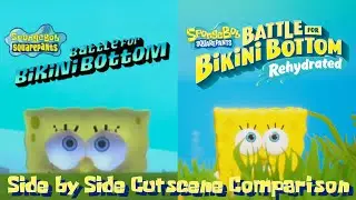 SpongeBob SquarePants Battle for Bikini Bottom Rehydrated Side by Side Cutscene Comparison