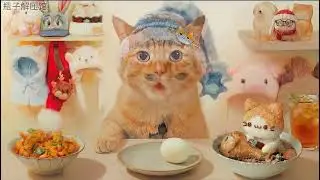 猫猫koki吃播-便利店美食 今天吃的是酸辣柠檬鸡爪，烤肠，溏心蛋，鸡腿茶泡饭，喝的是冻柠乐，玩偶是乌撒奇