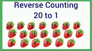 Reverse counting for kids 20 to 1/backward counting 20-1/Reverse counting 20 to 1 for ukg