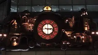 Hayao Miyazaki's Clock - Shiodome, Japan - 9PM chime