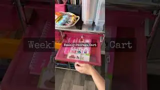 Storage Cart Homeschool Organization Weekly Bins #storagesolutions #homeschoollife