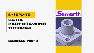 CATIA Part drawing Tutorial Part-1 for beginners. Exercise 1 #catiav5 #cadmodelling #cae