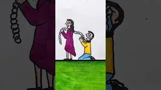 🔗 Chained Love | Painful Truth of a Toxic Relationship #shortsfeed #drawing #art #inspiration