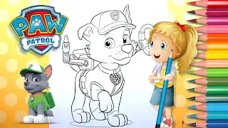 Coloring Rocky Paw Patrol Coloring Page | Coloring with Katy (4K) | Coloring Paw Patrol