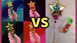 Sailor Moon R Sailor Scout Transformation Star Wands Comparison: Original vs Vintage Toy Release
