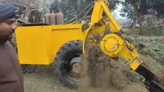 Trencher Machine Trolly type 8400006576 #youtebushort #agriculture #equipment