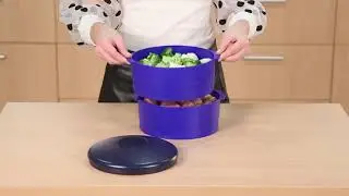 Овощи с фрикадельками за 20 минут в многоуровневой пароварке Tupperware