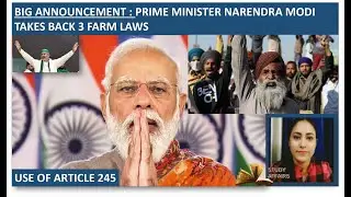 Repeal of 3 Farm laws | PM Modi apologizes | Win of democracy