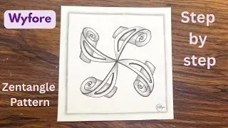 Amazing And Creative WYFORE Tangle Pattern | Step By Step Drawing Tutorial For Beginners