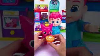 ASMR Unboxing Miniature Pinkfong & Bebefinn Eat Orange | Satisfying Toy Play with Mia