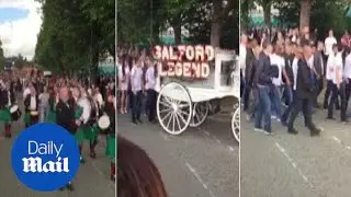 Hundreds turn out for Paul Massey's funeral in Salford - Daily Mail