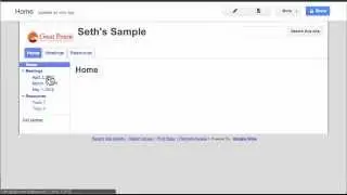 Google Sites Horizontal Navigation