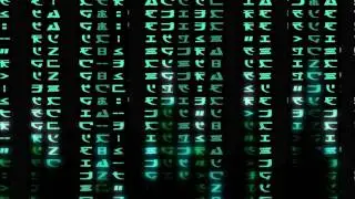 Matrix text effect in Adobe After Effects created by Chuck Storey