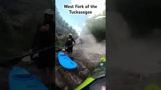 One of the most epic put ins in the southeast #westforktuck #pyranhakayaks #wnc #whitewaterkayaking