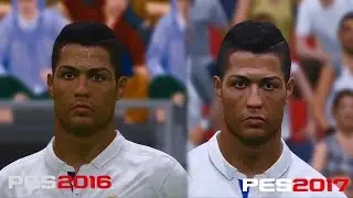 PES 2016 vs PES 2017 (PC) REAL MADRID Face Comparison