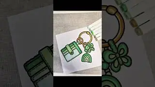 Simple, cute, and green! Coloring a wallet keychain from Fashion Vibes 🎨#viral #satisfying#colour