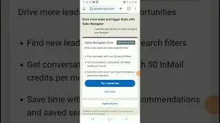 How to create, open and activate Linkedin sales navigator membership 2025 #viralshort #viralvideo