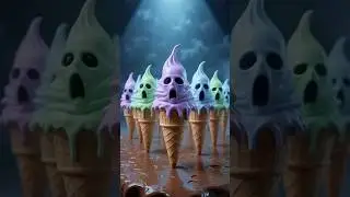 Haunted Ice Cream Parade 🍦👻 | Cursed Dessert Horror! #Shorts #WeirdShorts #3DHorror #HorrorComedy